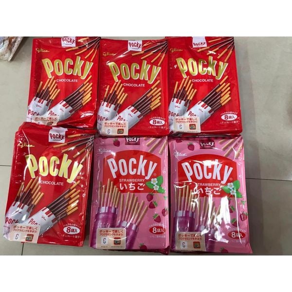 Bánh Que Chấm Vị Dâu Và Chocolate Glico Pocky