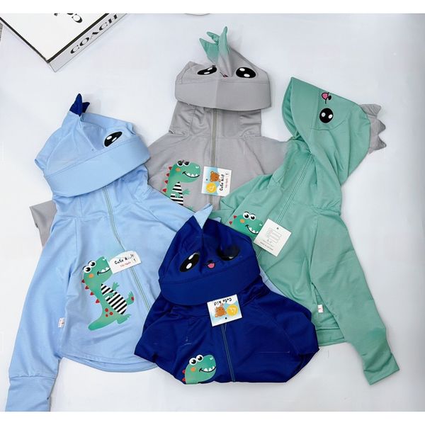 Áo Khoác Nắng Hình Khủng Long Cho Bé - Áo Cho Bé Trai Bé Gái