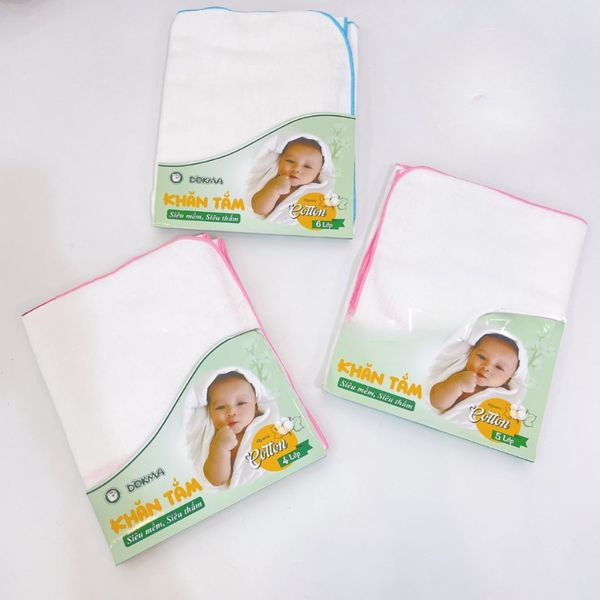 Khăn Sữa 4 Lớp Dokma Siêu Mềm, Siêu Thấm Cho Bé Sơ Sinh