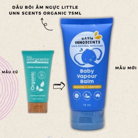 Dầu Bôi Organic LITTLE INNOSCENTS, Giữ Ấm, Chống Cảm Cho Bé 75ML Chính Hãng