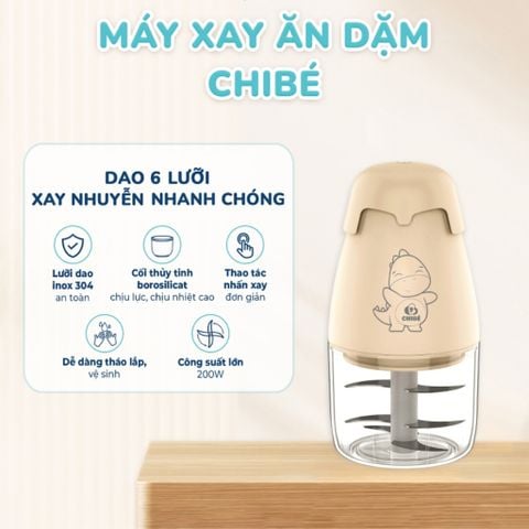 Máy Xay Ăn Dặm 8 Lưỡi ChiBe CB041, Máy Xay Đăng Năng Rau Củ Thịt Cho Bé
