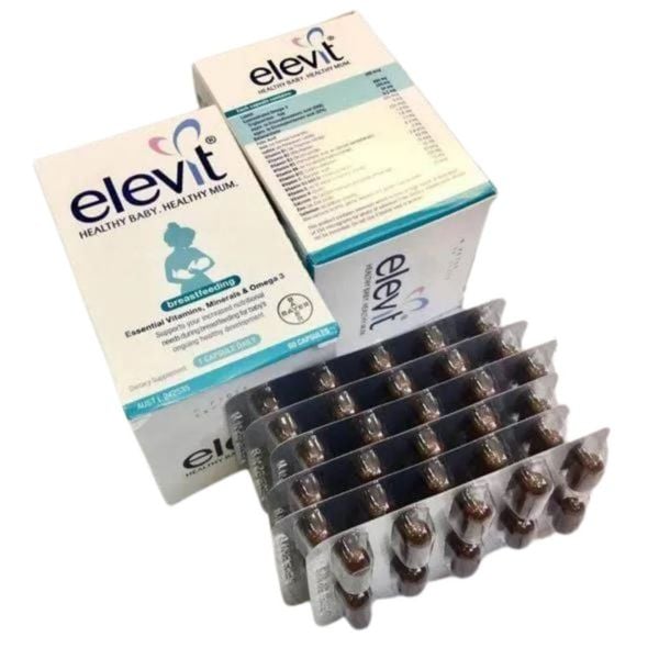 Elevit sau khi sinh và con bú giúp mẹ phục hồi sau sinh và cải thiện chất lượng sữa 60V