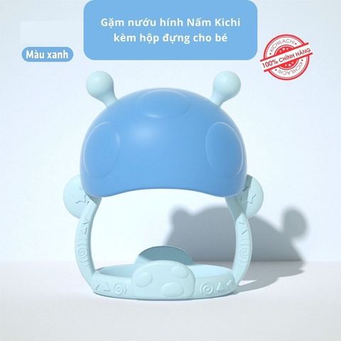 Gặm Nướu Silicon Hình Nấm Kichi Kèm Hộp Đựng Cho Bé