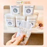 Tăm bông cho bé sơ sinh V-Coool Hộp 200 Que Thân Giấy