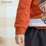 Bộ Dài Tay Nỉ Chéo Ualarogo UR3646, Set Đồ Bộ Cho Bé Trai 1-5 Tuổi