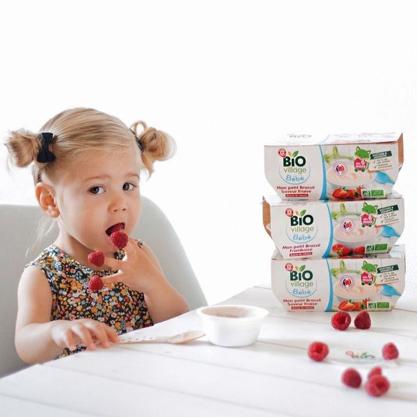 Sữa Chua Bio Village Bébe 400G 4 Vị Cho  Bé Từ 6 Tháng Tuổi