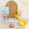 Set 3 Hộp Thủy Tinh Trữ Đông MumBebe 160ML, Hủ Thuỷ Tinh Chia Vạch