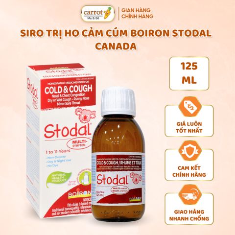 Siro Cảm STODAL BOIZON COUGH Đỏ 125ML, Giúp Giảm Các Triệu Chứng Do Cảm Cho Bé