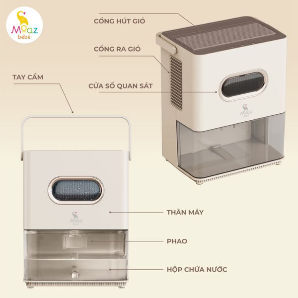 Máy Hút Ẩm Và Lọc Không Khí Thông Minh Moaz BéBé MB – 078