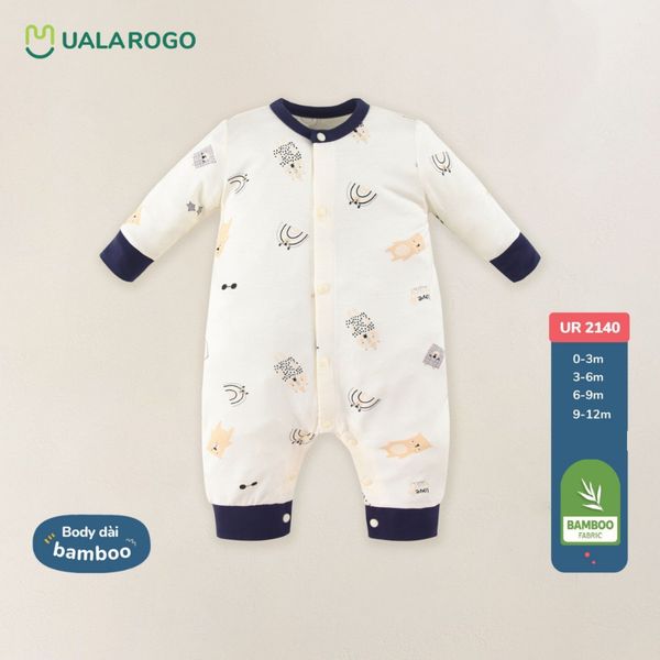 Bộ Body Cúc Bấm Bamboo UR 2140V Cho Bé Sơ Sinh 0-9M