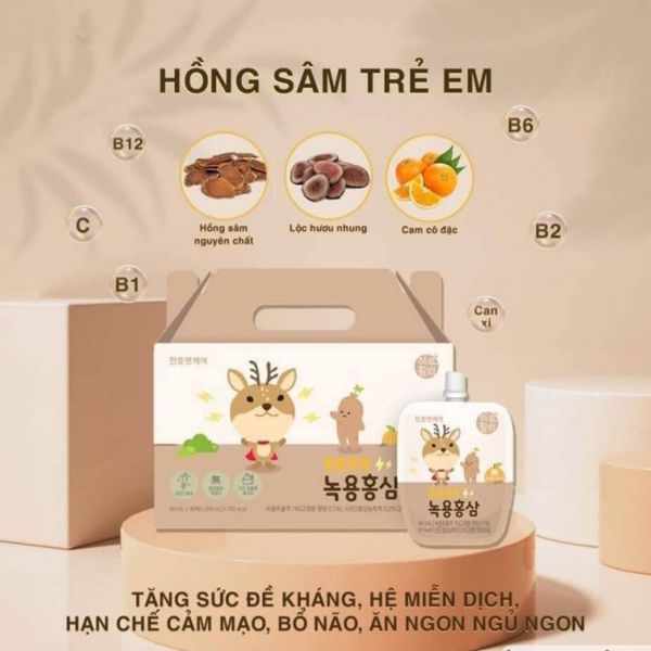 Hồng Sâm Lộc Nhung Trẻ Em ChunHo 40ML Chính Hãng