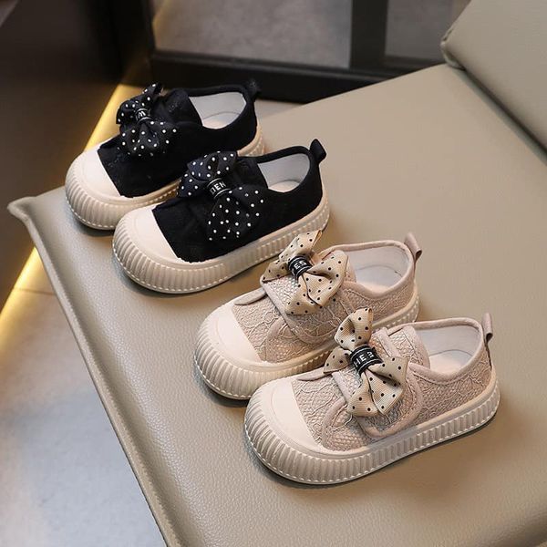 Giày Thể Thao Mềm Thoáng Khí Đính Nơ Phong Cách Hàn Quốc Cho Bé Gái Size  21-26