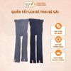 Quần Tất Len Bé Trai, Bé Gái Sọc Dưới Lai 3 Màu Size 95-105