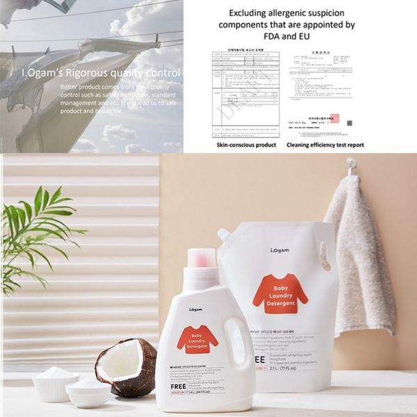 Nước Giặt Quần Áo I.Ogam Ivenet Cho Bé Dạng Chai 1.6L