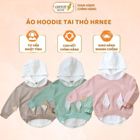 Áo Hoodie Tai Thỏ Hrnee, ÁO Thu Đông Trẻ Em Cao Cấp