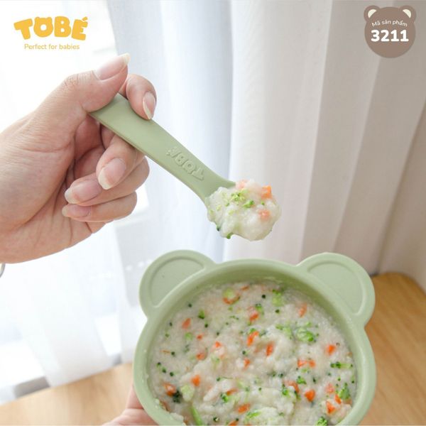 Bộ 3 Thìa Dĩa Ăn Dặm Eco Silicon Tobe, Muỗng Ăn Dặm Cho Bé