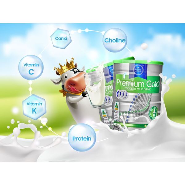 Sữa Hoàng Gia Úc Royal AUSNZ Premium Gold Toddler Milk Drink số 3 - Dành Cho Trẻ Từ 1 - 3 Tuổi (900G)