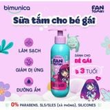 Sữa Tắm Cho Bé Gái Bimunica Fantomiki Cho Bé Gái Từ 3 Tuổi – 250ml Không Cay Mắt, Làm Sạch, Làm Mềm