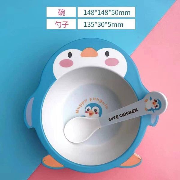 Bát Ăn Dặm Kèm Thìa Nhiều Hình Eco, Chén Ăn Dặm Cho Bé
