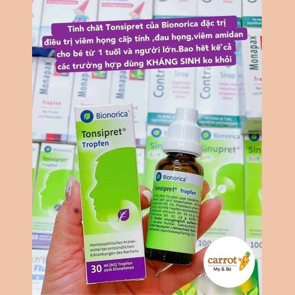 Tinh Chất Tonsipret Tropfen Viêm Họng & Viêm AmidanCho Bé Từ 1 Tuổi (30ml)