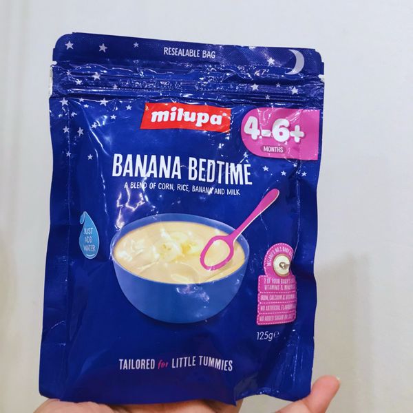Bột Ăn Dặm MILUPA Vị Chuối Buổi Tối 125g 4M+ Cho Bé