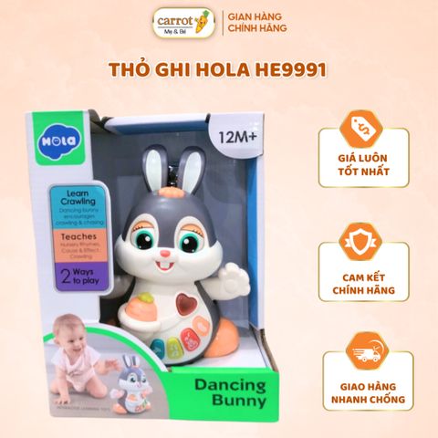 Đồ Chơi Thỏ Nhảy Múa Cho Bé, Đồ Chơi Thỏ ghi Hola HE9991