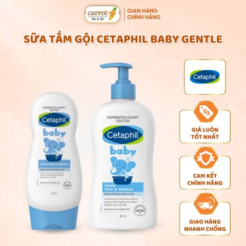 Sữa Tắm Gội Toàn Thân Cho Bé Cetaphil 230ML, 400ML
