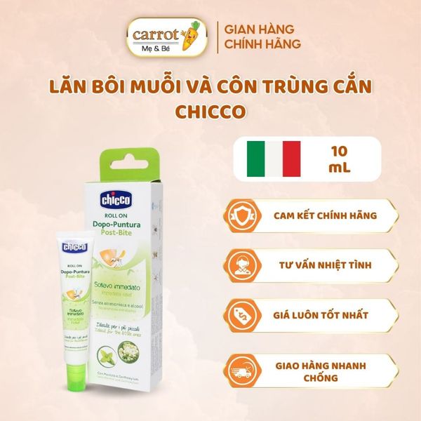 Lăn Bôi Muỗi Và Côn Trùng Cắn Chicco 10ML Xua Đuổi Côn Trùng