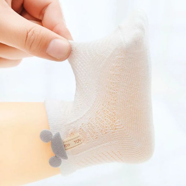 Set 4 Đôi Tất Cho Bé Mickey Baby Socks Thoáng Khí, Tất Lưới Cho Bé 12-24M