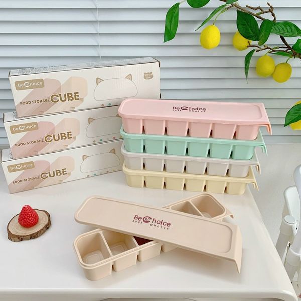 Khay Trữ Đông Silicone BECHOICE 6 Ngăn, Khay Trữ Đồ Ăn Dặm, Khay Đựng Đá