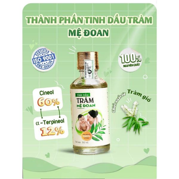 Tinh Dầu Tràm Nguyên Chất MỆ ĐOAN Nguyên Chất Giữ Ấm, Phòng Cảm Lạnh, Xua Đuổi Côn Trùng