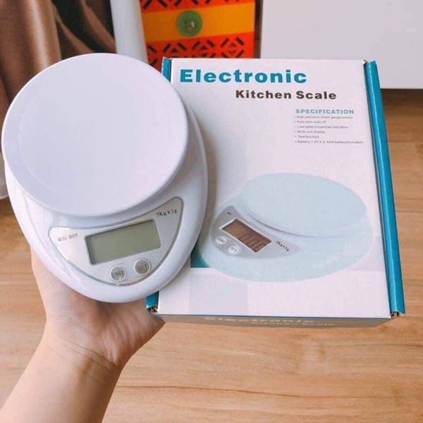 Cân Tiểu Ly, Cân Điện Tử Electronic Kitchen Scale 1 - 5KG Dùng Cho Nhà Bếp, Quán Ăn