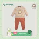 Bộ Dài Tay Nỉ Chéo Ualarogo UR3542 Cho Bé Trai Bé Gái, Bộ Dài Tay Cho Bé 1-5 Tuổi