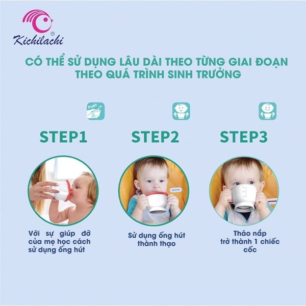 Cốc, Ly Tập Uống Nước Kichi 6M+ Cho Bé