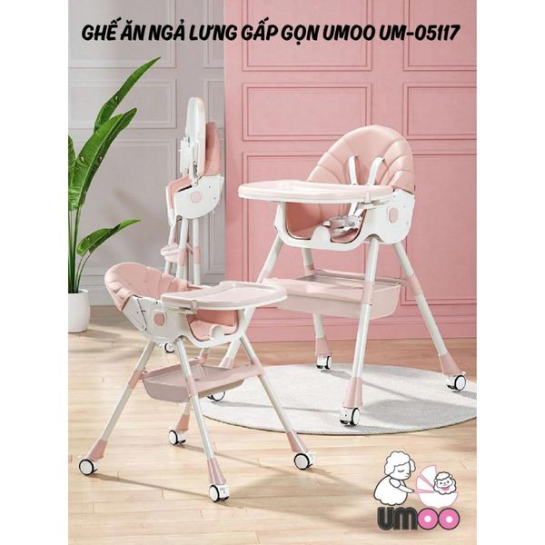 Ghế Ăn Dặm Ngả Lưng Gấp Gọn Umoo Cho Bé- UM-05117