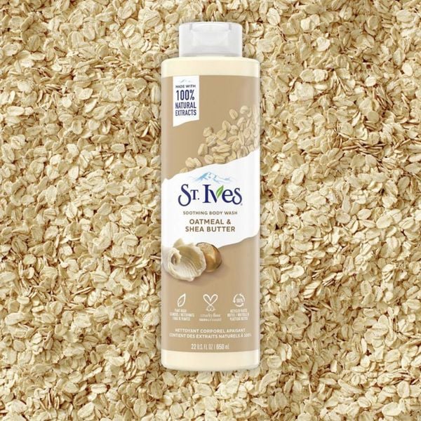 Sữa Tắm ST. Ives Soothing Body Wash Oatmeal & Shea Butter Yến Mạch Và Bơ Làm Dịu Da 650ML