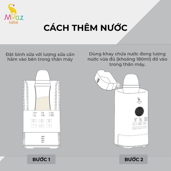 Máy Hâm Sữa Thông Minh Siêu Tốc Moaz BéBé MB – 033