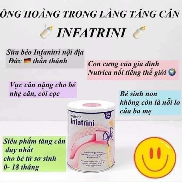 Sữa Infatrini Đức 400g Cho Trẻ 0-18 Tháng