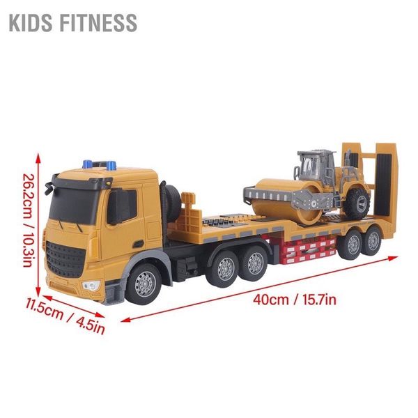 Đồ Chơi Xe Điều Khiển Chở Xe Lu QH300-6D Cho Bé Từ 6 Tuổi