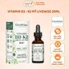 Vitamin D3K2 Thuần Chay LiveWise Naturals Mỹ Dung Tích 30ML - Mẫu Mới