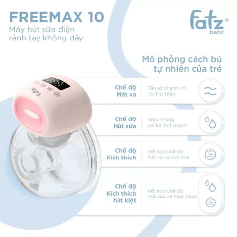 Máy Hút Sữa Rảnh Tay Không Dây Fatzbaby Freemax 10 – FB1206MB
