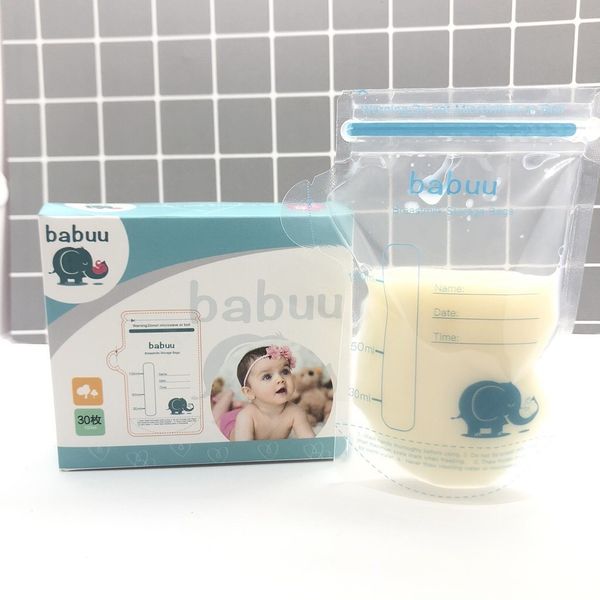 Túi Trữ Sữa Babuu Nhật Bản 100ML, Túi Ziper Trữ Sữa Chống Đổ Sữa
