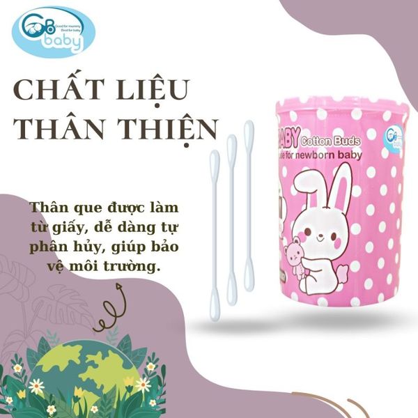 Tăm Bông Sơ Sinh GB Baby 220 Que Chính Hãng