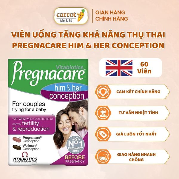 Viên Uống Tăng Cường Khả Năng Thụ Thai Pregnacare Him & Her Conception