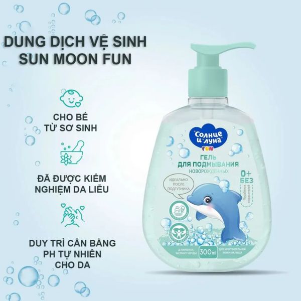 Dung Dịch Vệ Sinh Cho Bé Sun And Moon 265ML Của Nga Cho Bé Từ Sơ Sinh 0M+