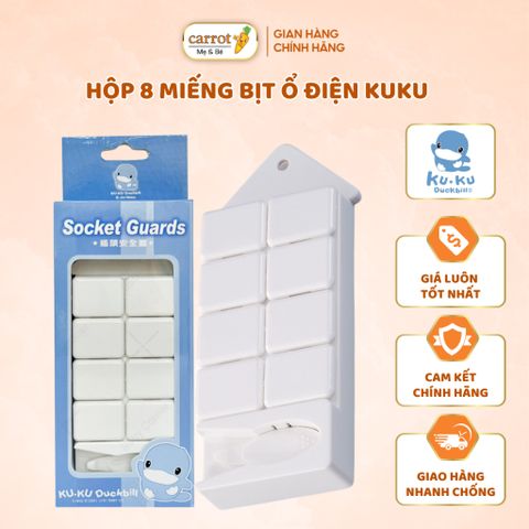 Nút Bịt Ổ Điện KUKU Duckbill, Bộ 8 Miếng Bịt Ổ Điện Nhựa Cao Cấp KU5353