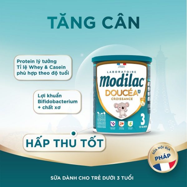 Sữa Gạo Modilac Expert Riz Số  2, Cho Bé Dị Ứng Đạm Sữa Bò Bất Dung Nạp Lactose Pháp 800G
