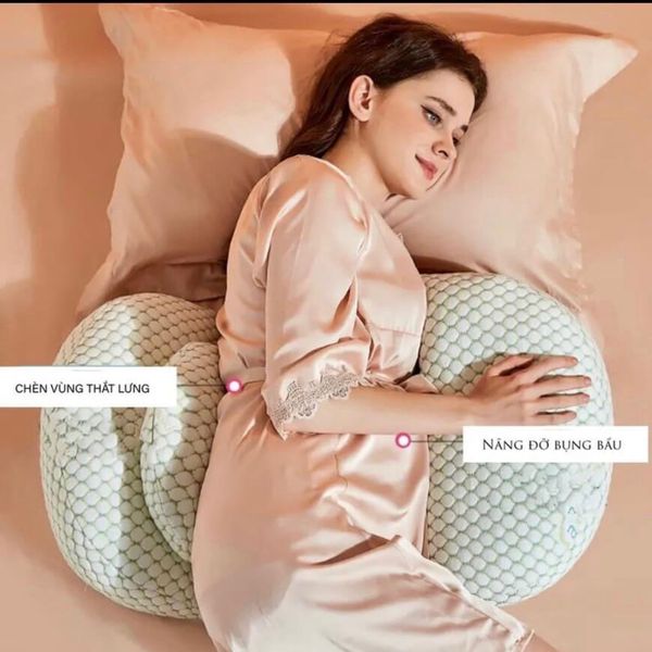 Gối Bầu Cánh Tiên Sợi Tre Organic Cao Cấp Boona Hỗ Trợ Giảm Đau Lưng Cho Mẹ Bầu - Mẹ Và Bé Carrot