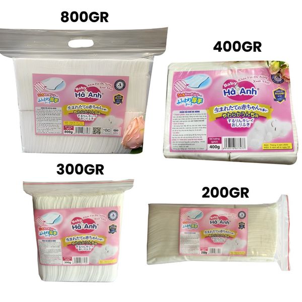 Khăn Khô Đa Năng Hà Anh Mềm Mịn, Co Giãn, Thân Thiện Môi Trường, Siêu Tiết Kiệm Cho Mẹ  800G