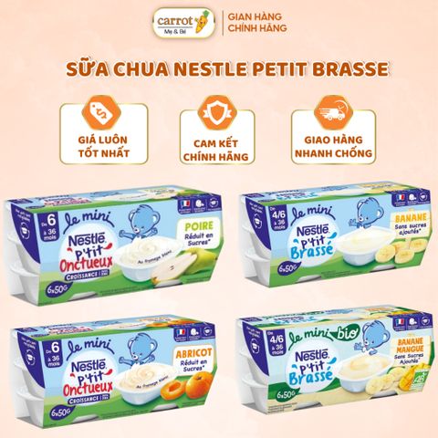 Sữa Chua Nestle Petit Brasse Vỉ 6x60G, Cho Bé Từ 6 Tháng Tuổi